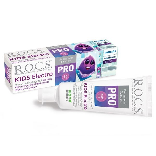 ROCS PRO KIDS (3-7 ЛЕТ) ЗУБ ПАСТА Д/ДЕТЕЙ ЭЛЕКТРО ЗУБНАЯ ПАСТА ДЕТСКАЯ 45 Г №1