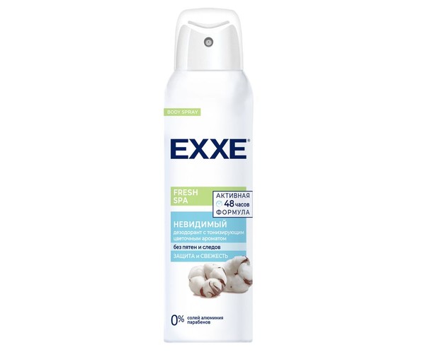 EXXE FRESH SPA ДЕЗОДОРАНТ АЭРОЗОЛЬ ЖЕНСКИЙ НЕВИДИМЫЙ ДЕЗОДОРАНТ-СПРЕЙ 150 МЛ №1