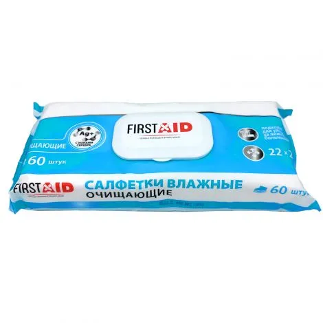 FIRSTAID/ФЕРСТЭЙД САЛФЕТКИ ВЛАЖНЫЕ ОЧИЩАЮЩИЕ САЛФЕТКИ ГИГИЕНИЧЕСКИЕ    №60