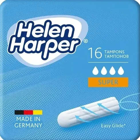 HELEN HARPER ТАМПОНЫ БЕЗАППЛИКАТОРНЫЕ SUPER ТАМПОНЫ ЖЕНСКИЕ ГИГИЕНИЧЕСКИЕ №16