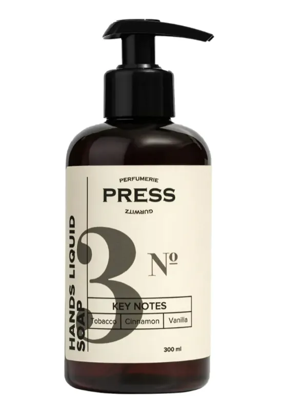 PRESS GURWITZ PERFUMERIE МЫЛО Д/РУК ЖИДКОЕ №3 ТАБАК/ВАНИЛЬ/КОРИЦА МЫЛО ЖИДКОЕ  300 МЛ №1