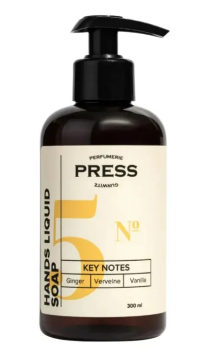 PRESS GURWITZ PERFUMERIE МЫЛО Д/РУК ЖИДКОЕ №5 ИМБИРЬ/ВАНИЛЬ/ВЕРБЕНА МЫЛО ЖИДКОЕ  300 МЛ №1