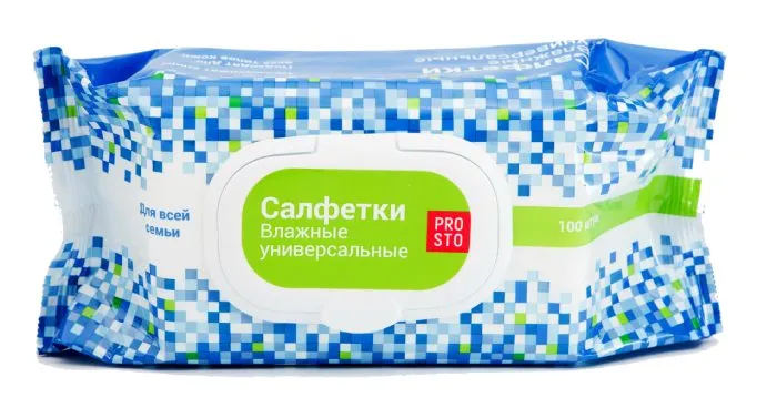 PROSTO САЛФЕТКИ ВЛАЖНЫЕ УНИВЕРСАЛЬНЫЕ САЛФЕТКИ ВЛАЖНЫЕ ДЕТСКИЕ   №100