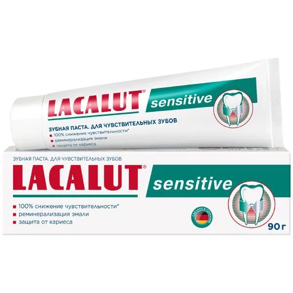 LACALUT ЗУБНАЯ ПАСТА СЕНСИТИВ/SENSITIVE ЗУБНАЯ ПАСТА ДЛЯ ЧУВСТВИТЕЛЬНЫХ ЗУБОВ 90 МЛ №1
