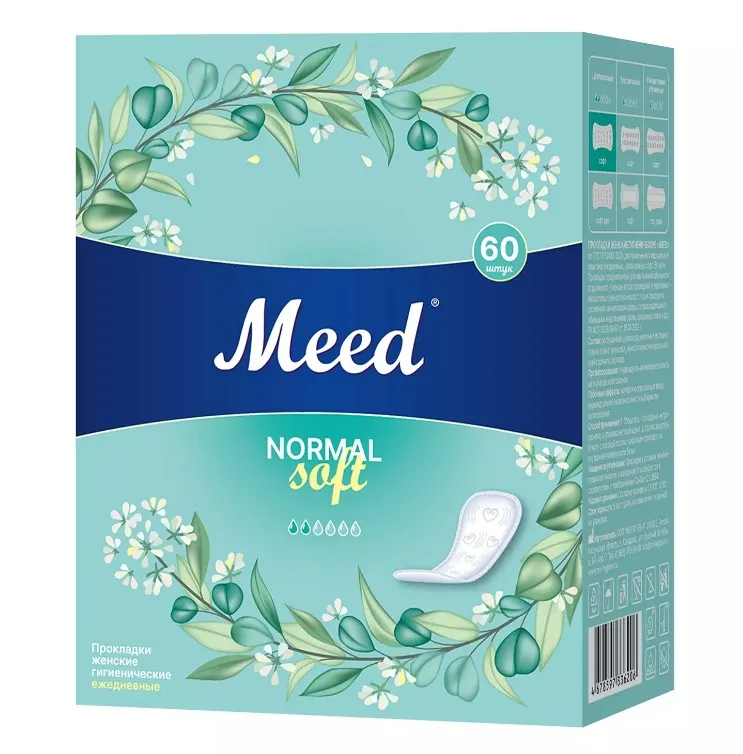 MEED NORMAL SOFT ПРОКЛАДКИ ЖЕН ГИГИЕНИЧ ЕЖЕДН (Е-106) ПРОКЛАДКИ ЖЕНСКИЕ ГИГИЕНИЧЕСКИЕ NORMAL   №60