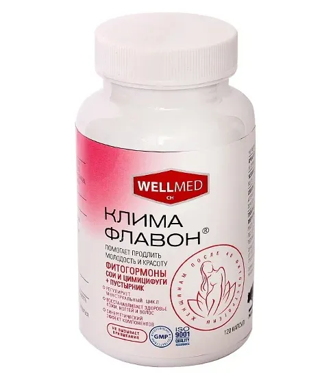 WELLMED КЛИМАФЛАВОН КАПСУЛЫ ЖЕЛАТИНОВЫЕ  250 МГ №120
