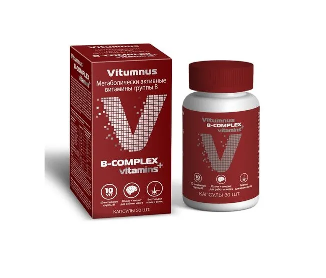 VITUMNUS ВИТАМИНЫ ГРУППЫ B B-COMPLEX КАПСУЛЫ    №30
