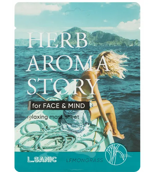 L.SANIC HERB AROMA STORY МАСКА ТКАНЕВАЯ Д/ЛИЦА С ЭКСТР ЛЕМОНГРАССА/ЭФФЕКТОМ АРОМАТЕРАПИИ МАСКА ДЛЯ ЛИЦА  25 МЛ №1