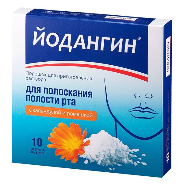 ЙОДАНГИН ПОРОШОК ДЛЯ ПРИГОТОВЛЕНИЯ РАСТВОРА ДЛЯ ПРИЕМА ВНУТРЬ [РОМАШКА-КАЛЕНДУЛА]    №10
