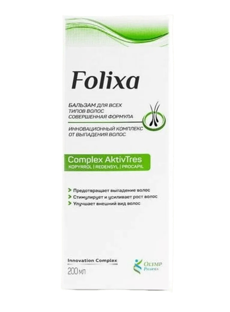 FOLIXA БАЛЬЗАМ Д/ВСЕХ ТИПОВ ВОЛОС ПРОТИВ ВЫПАДЕНИЯ БАЛЬЗАМ ДЛЯ ВОЛОС  200 МЛ №1