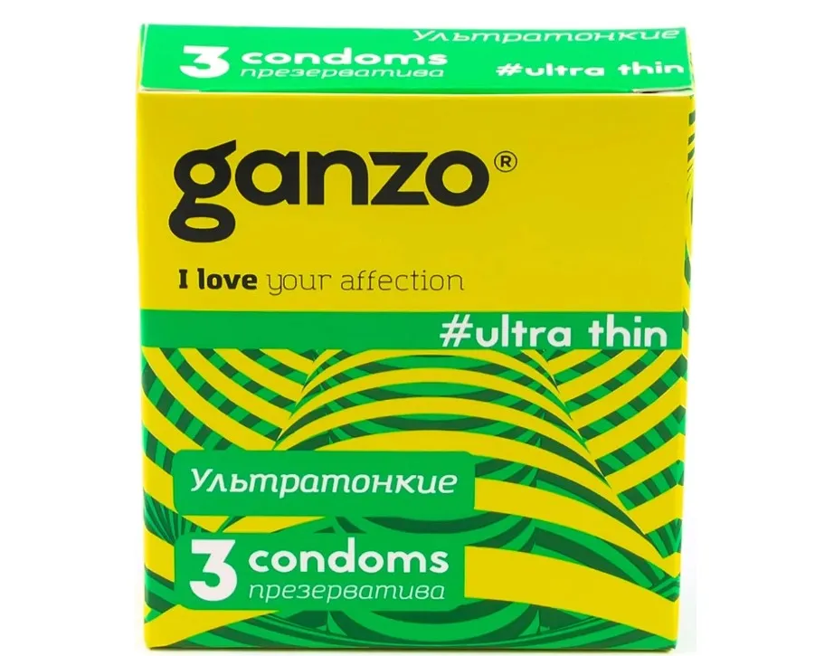 GANZO ПРЕЗЕРВАТИВЫ ULTRA THIN (УЛЬТРА ТОНКИЕ) ПРЕЗЕРВАТИВ    №3