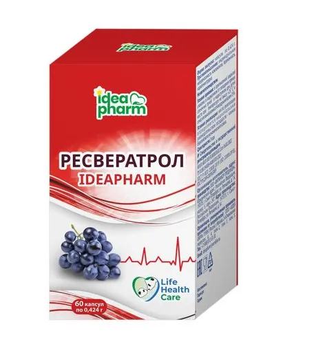 IDEAPHARM РЕСВЕРАТРОЛ КАПСУЛЫ 0,424 МГ №60