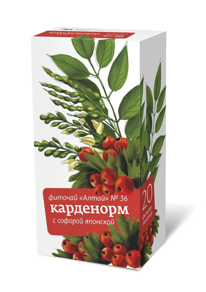 АЛТАЙ №36 КАРДЕНОРМ С СОФОРОЙ ЯПОНСКОЙ ФИТОЧАЙ 2 Г №20
