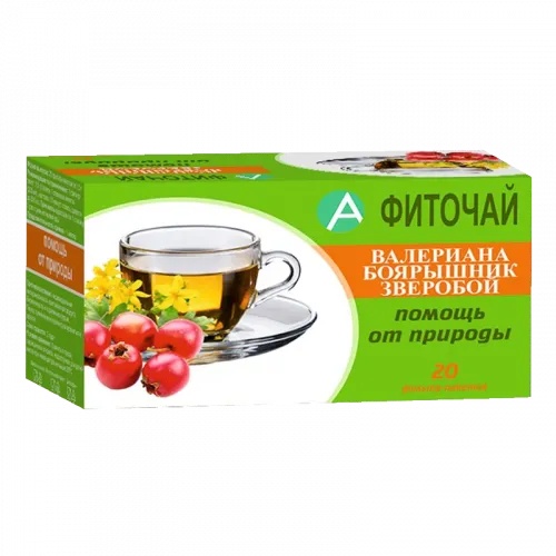 ВАЛЕРИАНА БОЯРЫШНИК ЗВЕРОБОЙ ФИТОЧАЙ 1,5 Г №20