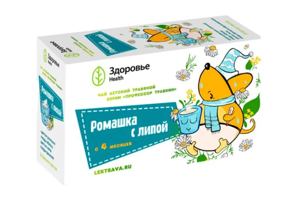 ПРОФЕССОР ТРАВКИН РОМАШКА С ЛИПОЙ ЧАЙ ТРАВЯНОЙ  1,5 Г №20