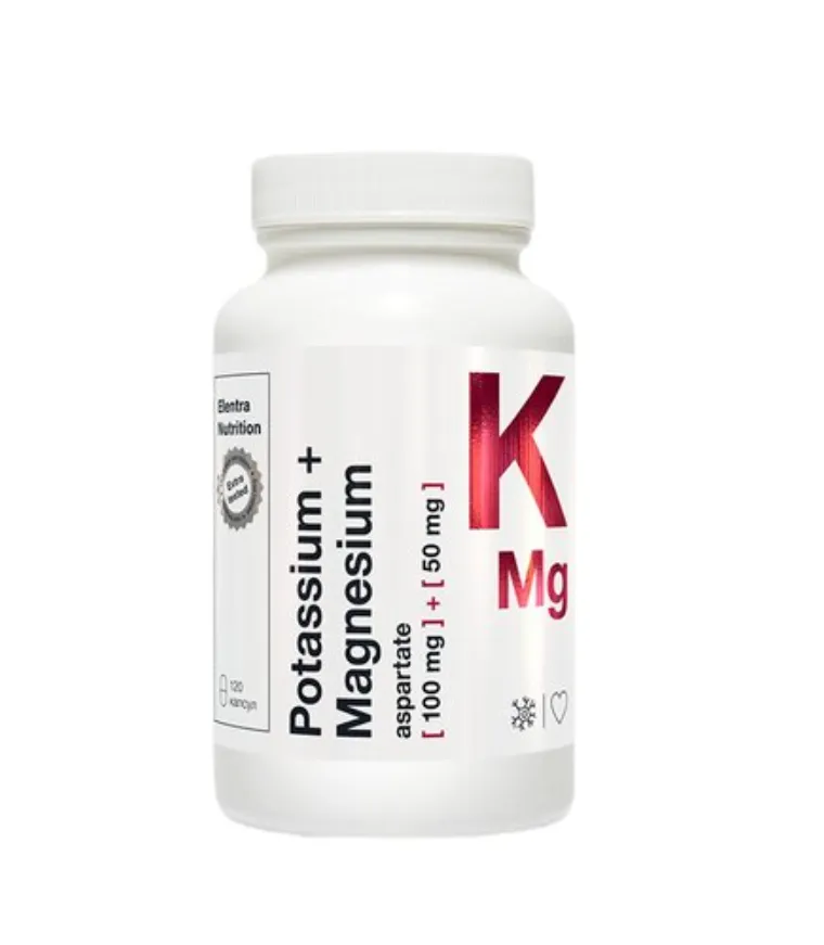 ELENTRA NUTRITION КАЛИЙ+МАГНИЙ АСПАРТАТ КАПСУЛЫ 100 МГ+50 МГ 955 МГ №120
