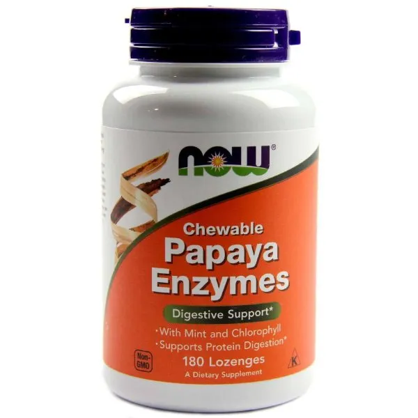 NOW ПАПАЙЯ ФЕРМЕНТ (ПАПАЙЯ ЭНЗИМ) ПАСТИЛКИ ЖЕВАТЕЛЬНЫЕ    №180