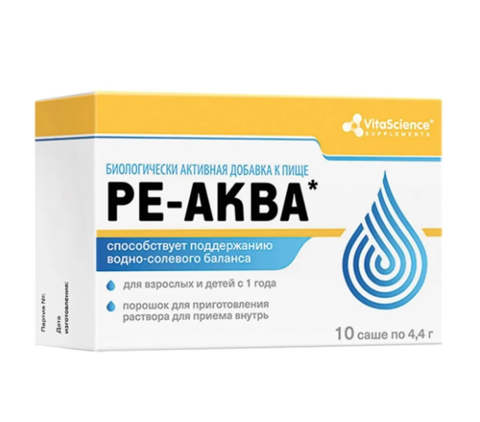 VITALIFE/VITASCIENCE РЕ-АКВА ПОРОШОК ДЛЯ ПРИЕМА ВНУТРЬ  4,4 Г №10