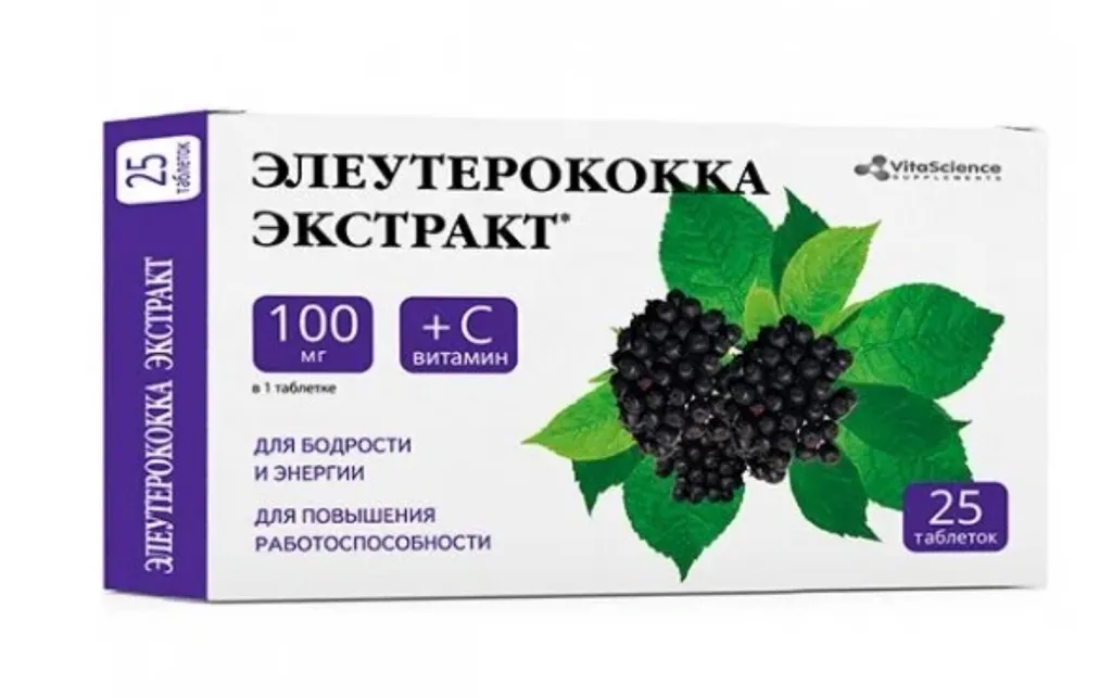 VITALIFE/VITASCIENCE ЭЛЕУТЕРОКОККА ЭКСТРАКТ ТАБЛЕТКИ  210  №25
