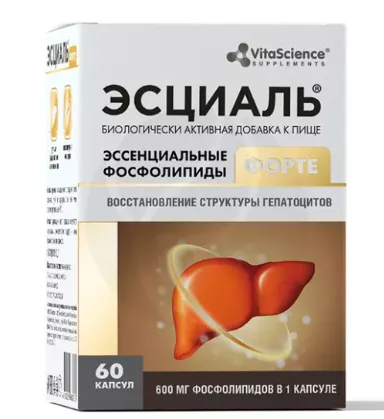 VITALIFE/VITASCIENCE ЭСЦИАЛЬ ФОРТЕ КАПСУЛЫ 600 МГ 1400 МГ №60