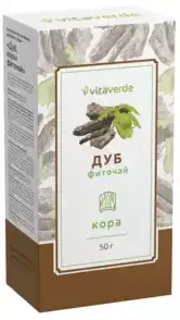 VITAVERDE ФИТОЧАЙ ДУБА КОРА РАСТИТЕЛЬНОЕ СЫРЬЕ  50 Г №1