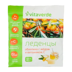VITAVERDE ЛЕДЕНЦЫ С ВИТАМИНОМ ЛЕДЕНЦЫ [МЕД-ОБЛЕПИХА]  60 Г №1