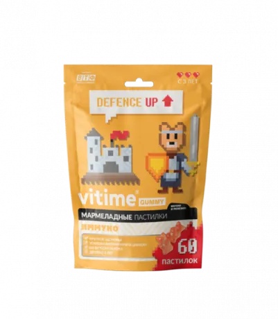 VITIME ВИТАЙМ GUMMY 3+ ИММУНО ПАСТИЛКИ ЖЕВАТЕЛЬНЫЕ    №60