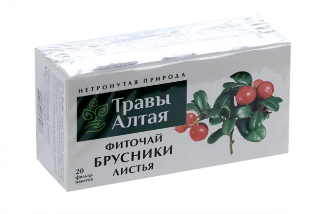 АЛТАЙ ТРАВЫ АЛТАЯ БРУСНИКИ ЛИСТЬЯ ФИТОЧАЙ  1,5 Г №20