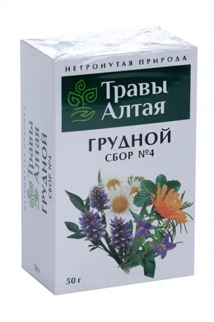 АЛТАЙ ТРАВЫ АЛТАЯ ГРУДНОЙ СБОР №4 СБОР РАСТИТЕЛЬНЫЙ  50 Г №1