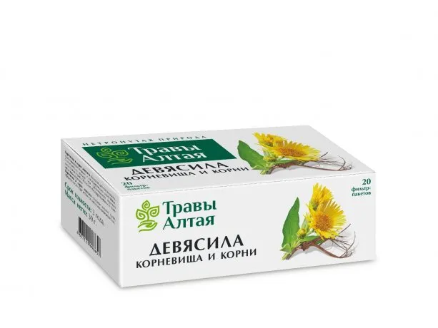 АЛТАЙ ТРАВЫ АЛТАЯ ФИТОЧАЙ ДЕВЯСИЛА КОРНЕВИЩА И КОРНИ СЫРЬЕ РАСТИТЕЛЬНОЕ-ПОРОШОК  1,5 Г №20