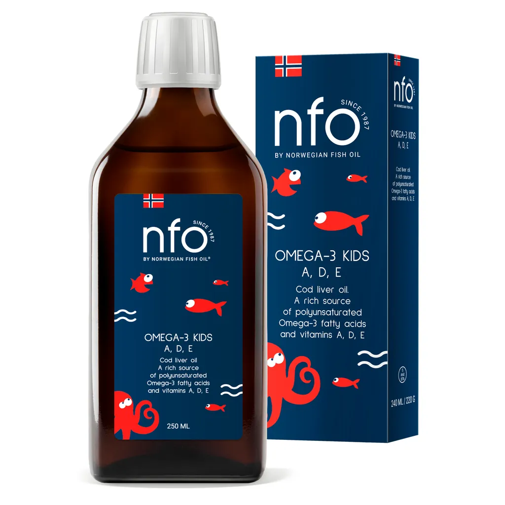 NORWEGIAN FISH OIL (NFO) ОМЕГА-3 ЖИР ПЕЧЕНИ ТРЕСКИ А, Д, Е РАСТВОР ДЛЯ ПРИЕМА ВНУТРЬ 250 МЛ №1
