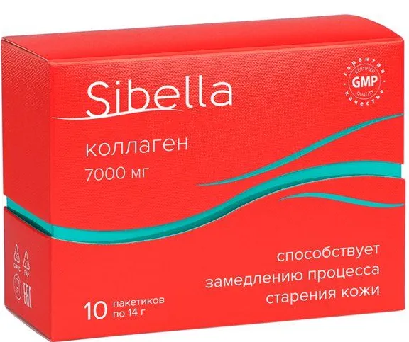 SIBELLA КОЛЛАГЕН ПОРОШОК ДЛЯ ПРИГОТОВЛЕНИЯ РАСТВОРА ДЛЯ ПРИЕМА ВНУТРЬ  14 Г №10