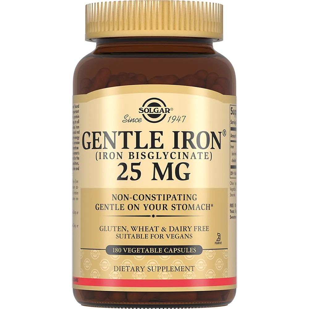SOLGAR ДЖЕНТЛ АЙРОН ЛЕГКОДОСТУПНОЕ ЖЕЛЕЗО КАПСУЛЫ 25 МГ   №180
