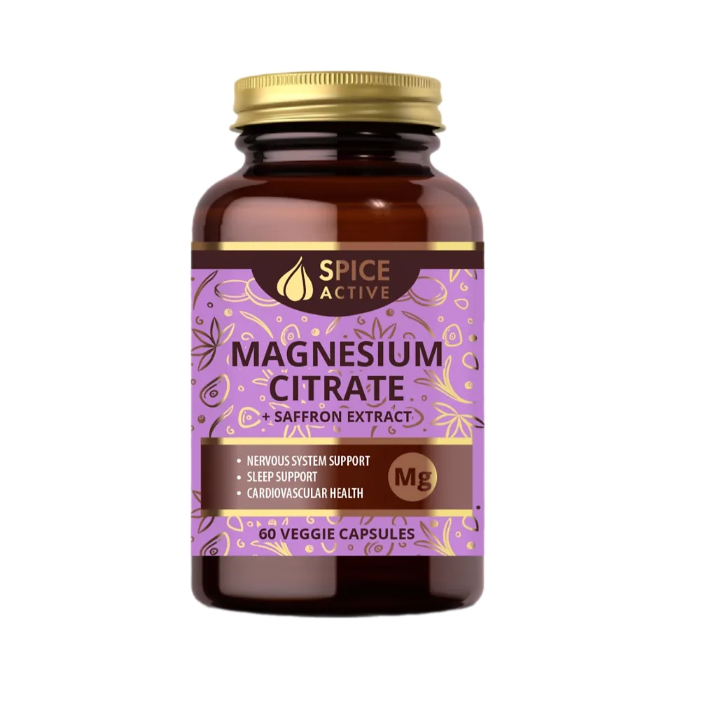 SPICE ACTIVE МАГНИЙ ЦИТРАТ С ЭКСТРАКТОМ ШАФРАНА КАПСУЛЫ  0,941 Г №60