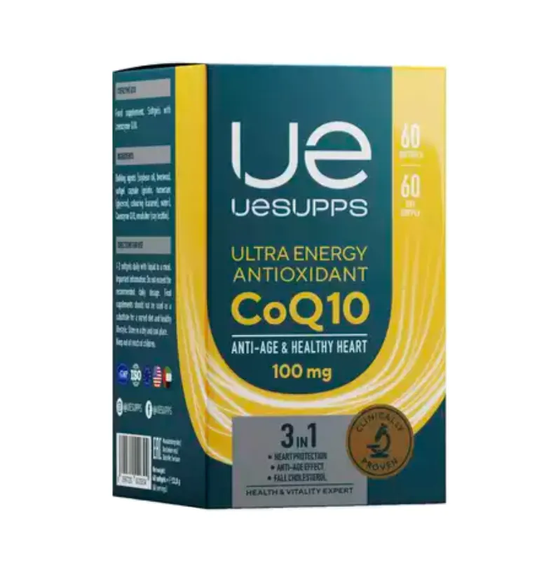 UESUPPS/УЕСАППС ULTRA ENERGY АНТИОКСИДАНТ КОЭНЗИМ Q10 КАПСУЛЫ 100 МГ 380 МГ №60