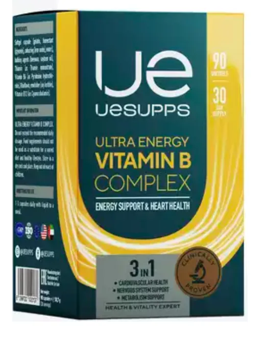 UESUPPS/УЕСАППС ULTRA ENERGY ВИТАМИНЫ ГРУППЫ B КОМПЛЕКС КАПСУЛЫ    №90