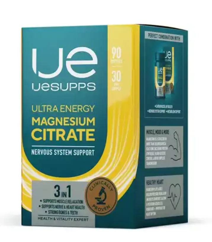 UESUPPS/УЕСАППС ULTRA ENERGY МАГНИЯ ЦИТРАТ КАПСУЛЫ    №90