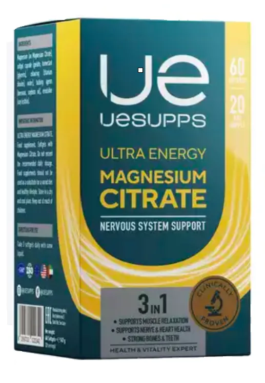 UESUPPS/УЕСАППС ULTRA ENERGY МАГНИЯ ЦИТРАТ КАПСУЛЫ    №60