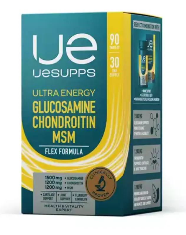 UESUPPS/УЕСАППС ULTRA ENERGY ГЛЮКОЗАМИН ХОНДРОИТИН МСМ ТАБЛЕТКИ  1,7 Г №90