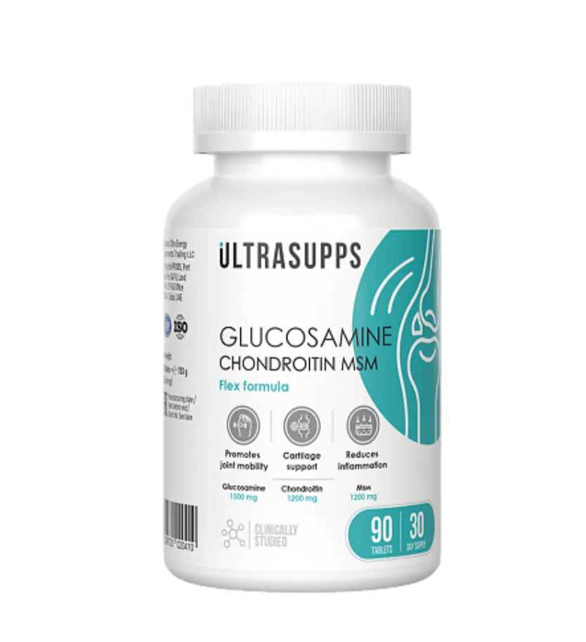 ULTRASUPPS ГЛЮКОЗАМИН+ХОНДРОИТИН+МСМ ФЛЕКС ФОРМУЛА ТАБЛЕТКИ  1700 МГ №90