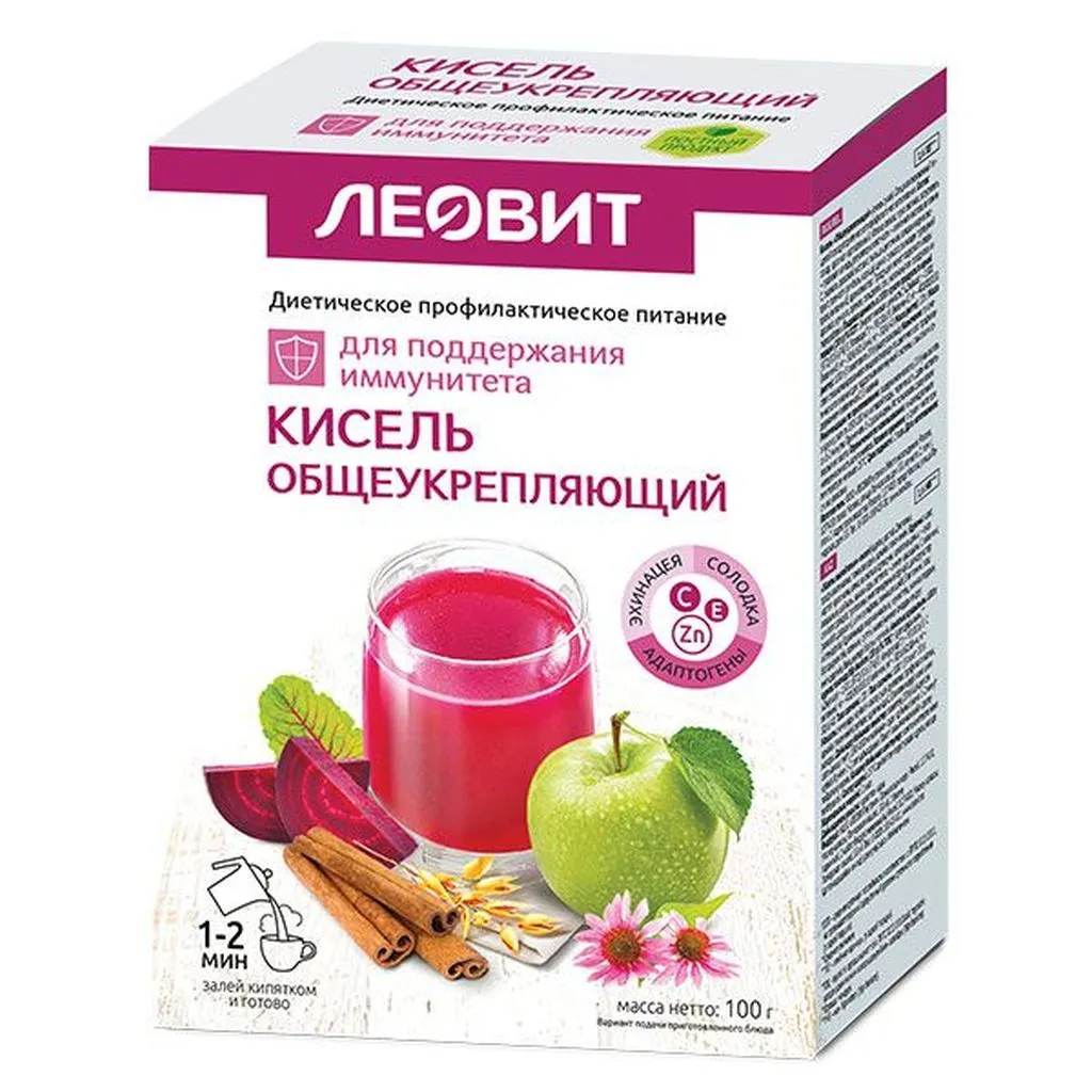 ЛЕОВИТ КИСЕЛЬ ДИЕТИЧЕСКИЙ ОБЩЕУКРЕПЛЯЮЩИЙ ПОРОШОК ДЛЯ ПРИГОТОВЛЕНИЯ НАПИТКА 20 Г №5