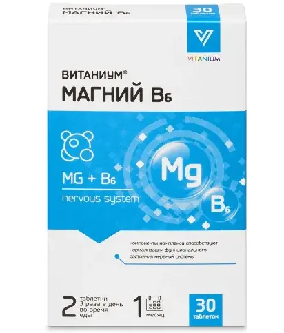 VITANIUM МАГНИЙ В6 ТАБЛЕТКИ  0,605 Г №30