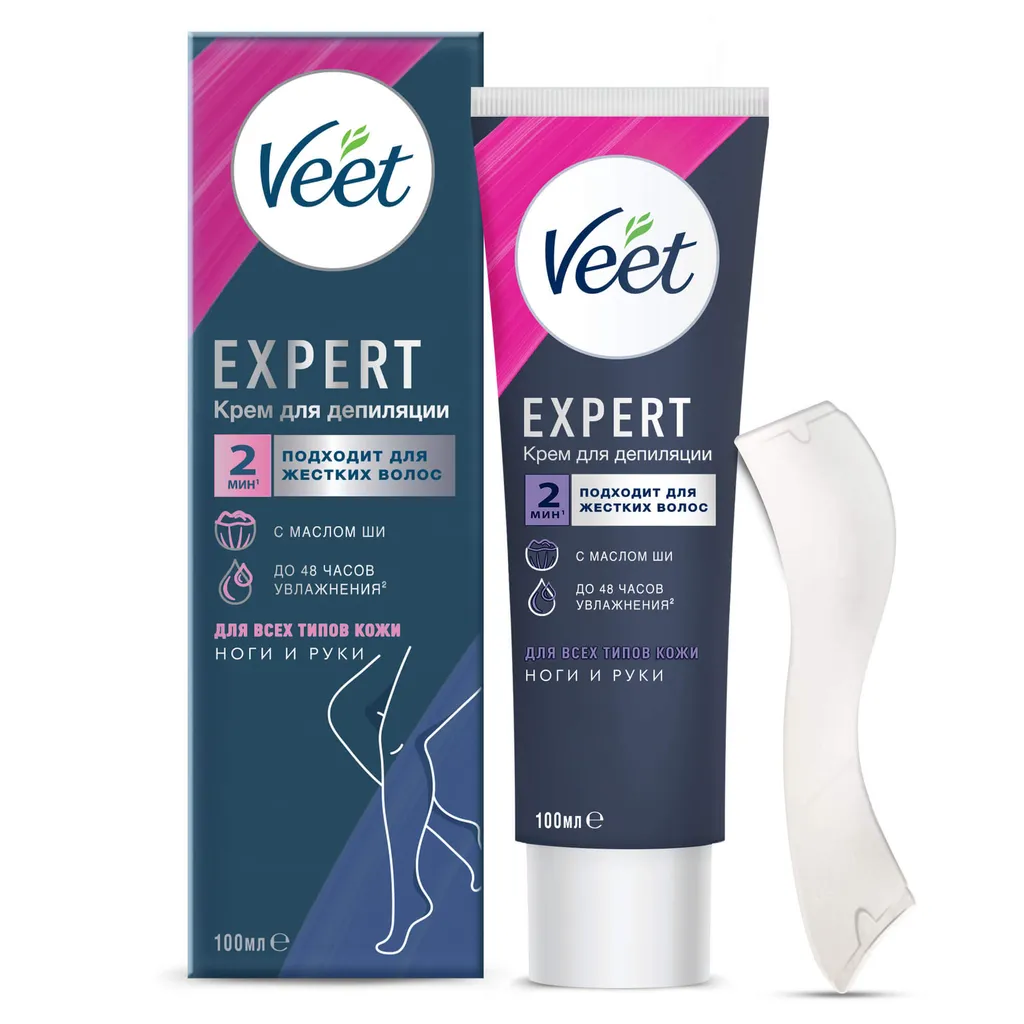 VEET EXPERT КРЕМ Д/ДЕПИЛЯЦИИ Д/ВСЕХ ТИПОВ КОЖИ КРЕМ ДЛЯ ДЕПИЛЯЦИИ 100 МЛ №1