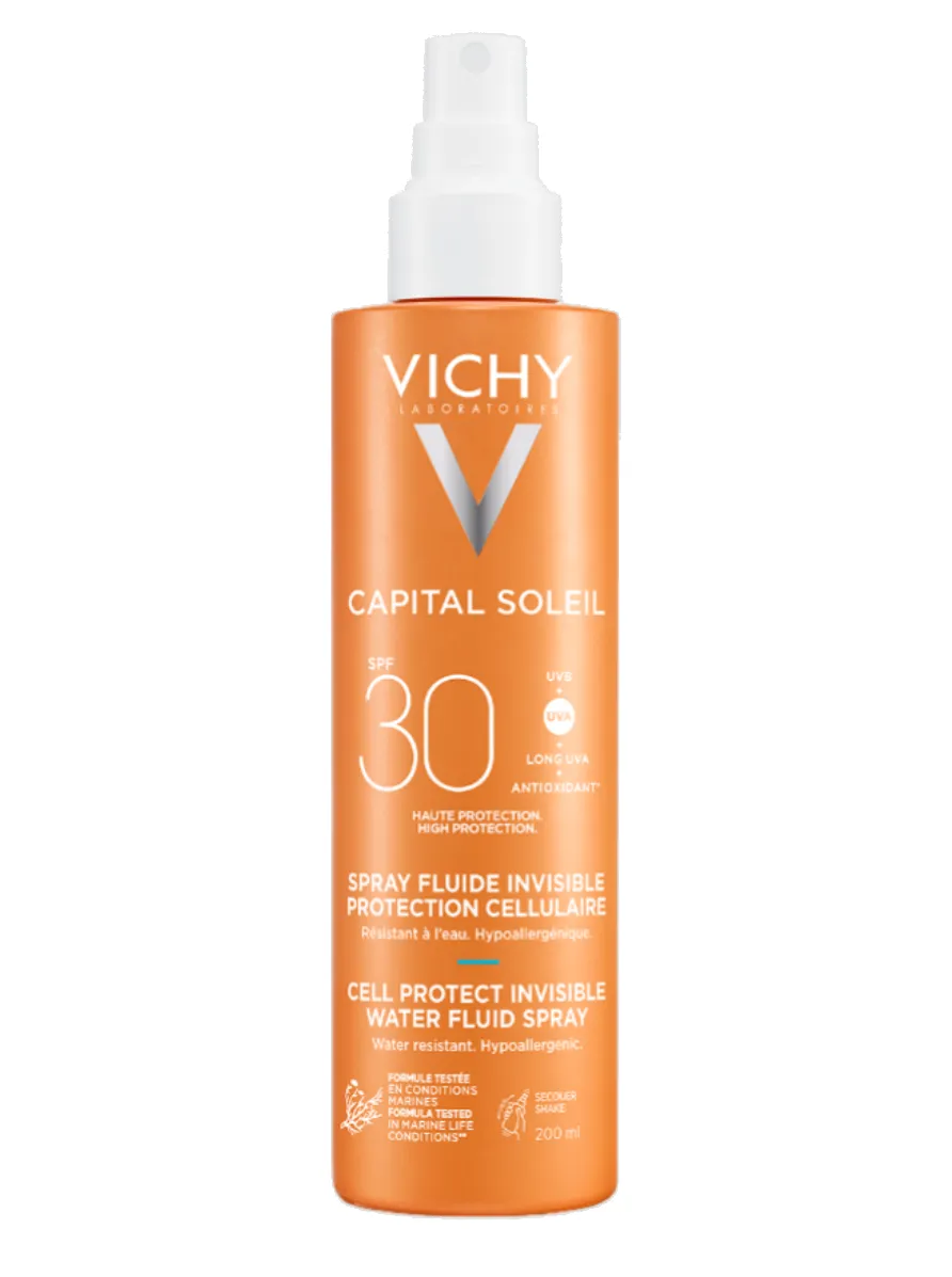 VICHY CAPITAL IDEAL SOLEIL СПРЕЙ-ФЛЮИД ЛЕГКИЙ CELL PROTECT SPF30+ КОСМЕТИЧЕСКИЙ СПРЕЙ  200 МЛ №1
