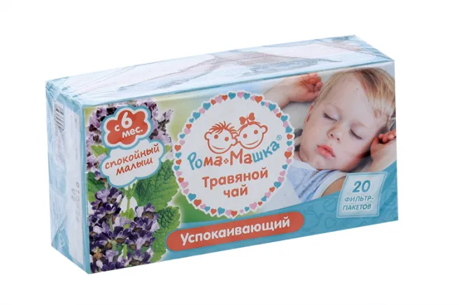 РОМА+МАШКА ЧАЙ ТРАВЯНОЙ УСПОКАИВАЮЩИЙ РАСТИТЕЛЬНОЕ СЫРЬЕ  1,5 Г №20