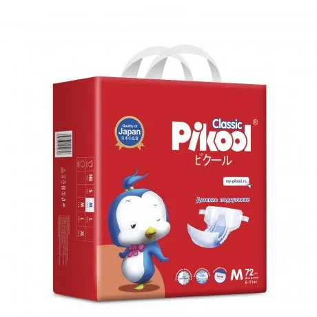 PIKOOL CLASSIC ПОДГУЗНИКИ ДЕТСКИЕ Р. M (6-11КГ) ПОДГУЗНИКИ ДЕТСКИЕ    №72