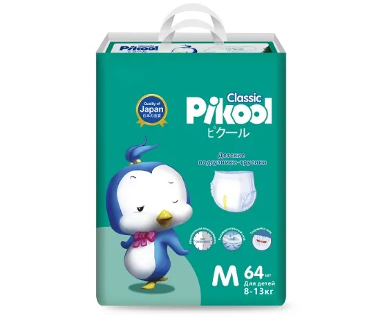 PIKOOL CLASSIC ПОДГУЗНИКИ-ТРУСИКИ ДЕТСКИЕ Р. M (8-13КГ) ПОДГУЗНИКИ ДЕТСКИЕ-ТРУСЫ    №64