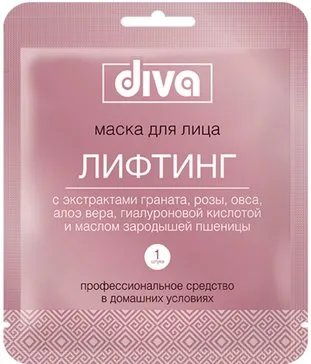 DIVA МАСКА Д/ЛИЦА ЛИФТИНГ МАСКА ДЛЯ ЛИЦА   №1