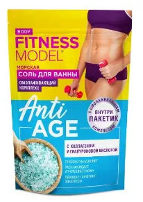 FITNESS MODEL НАБОР (СОЛЬ ДЛЯ ВАННЫ МОРСКАЯ ANTI-AGE+ОМОЛАЖИВАЮЩИЙ КОМПЛЕКС) СОЛЬ ДЛЯ ВАННЫ 530 Г №1