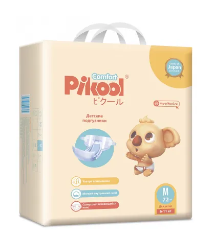 PIKOOL COMFORT ПОДГУЗНИКИ ДЕТСКИЕ Р. M (6-11КГ) ПОДГУЗНИКИ ДЕТСКИЕ    №72